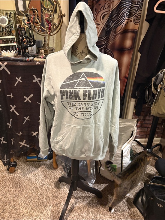 Pink Floyd Tops - Pink Floyd Light Gray Hoodie with Prism Logo